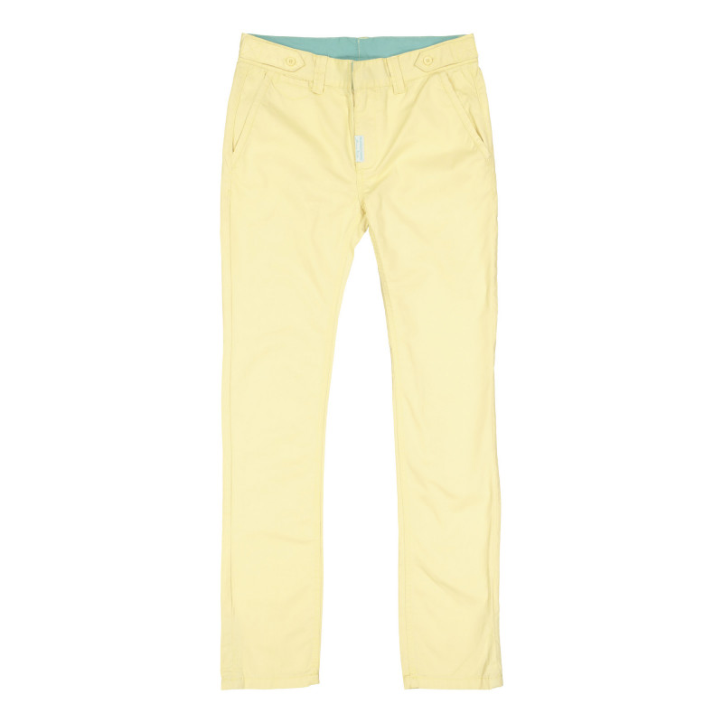 Памучен панталон за момче жълт  226752