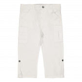 Памучен панталон за момче бял Tape a l'oeil 226761 