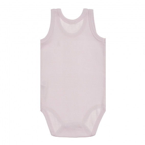 Комплект два броя памучни бодита за бебе, розово и лилаво Benetton 226881 3
