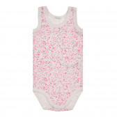 Комплект два броя памучни бодита за бебе, розово и лилаво Benetton 226882 4