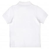 Памучна тениска с яка, бяла Benetton 227005 4