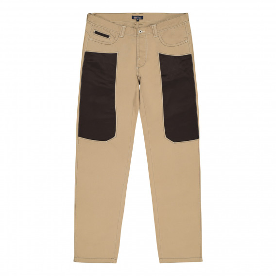 Памучен панталон за момче бежов Original Marines 227607 