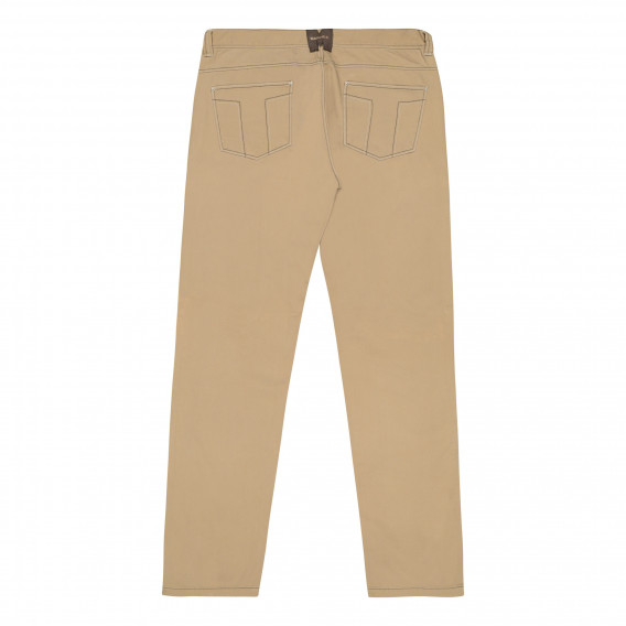 Памучен панталон за момче бежов Original Marines 227608 3