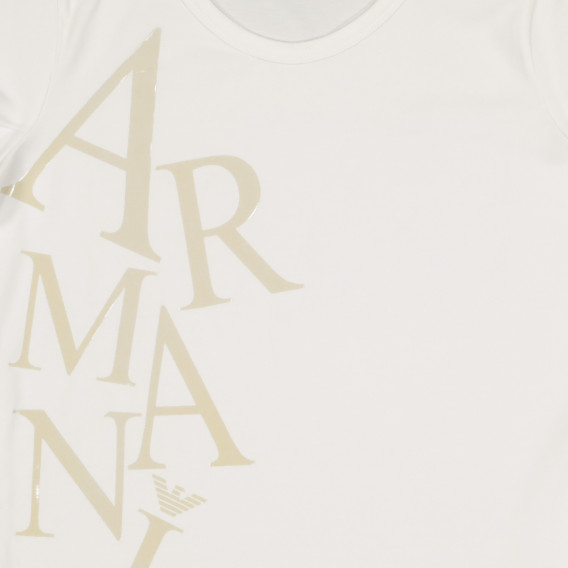 Тениска с графичен принт за момиче бяла Armani 227678 2