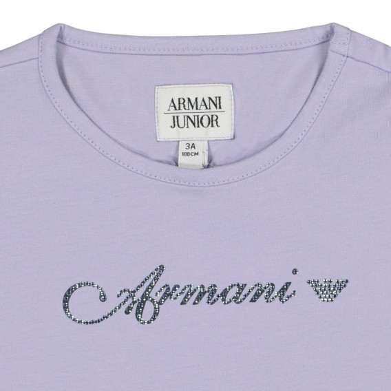 Блуза с дълъг ръкав за момиче лилава Armani 227690 2