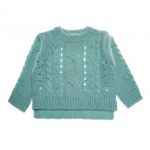 Плетен пуловер за момиче зелен Chicco 227722 