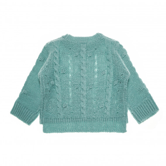 Плетен пуловер за момиче зелен Chicco 227723 4