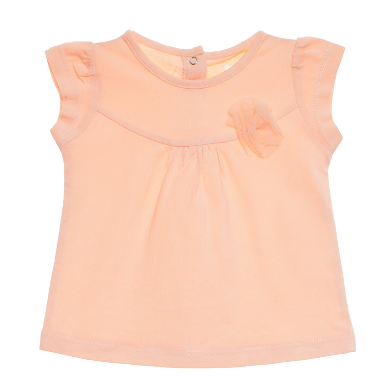 Памучна блуза за бебе за момиче коралова  227793