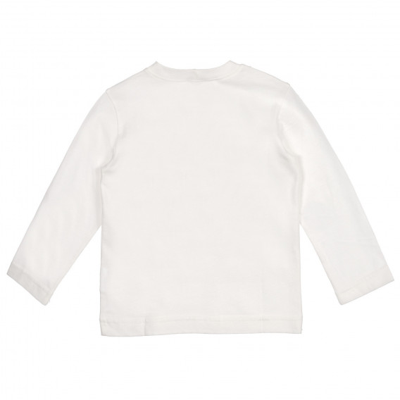 Памучна блуза с графичен принт, бяла Benetton 228020 4