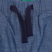 Памучен спортно - елегантен панталон, син Benetton 228054 2