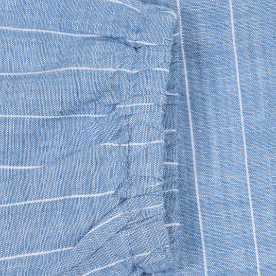 Памучен панталон на райета 7/8 дължина, син Benetton 228059 3