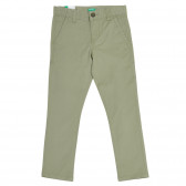 Памучен панталон, зелен Benetton 228073 