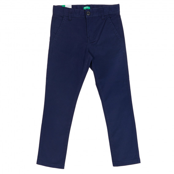 Памучен панталон, тъмно син Benetton 228077 