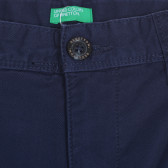 Памучен панталон, тъмно син Benetton 228078 2