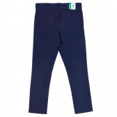 Памучен панталон, тъмно син Benetton 228080 4