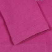Памучна блуза с апликация, розова Benetton 228143 3