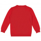 Пуловер с коледни мотиви, червен Benetton 228233 4