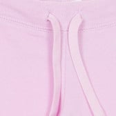 Памучен спортен панталон с логото на бранда, лилав Benetton 228271 2