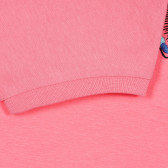 Памучна блуза с къс ръкав и щампа, розова Benetton 228352 3