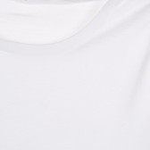 Тениска с тюл и пайети на ръкавите за бебе, бяла Benetton 228668 2