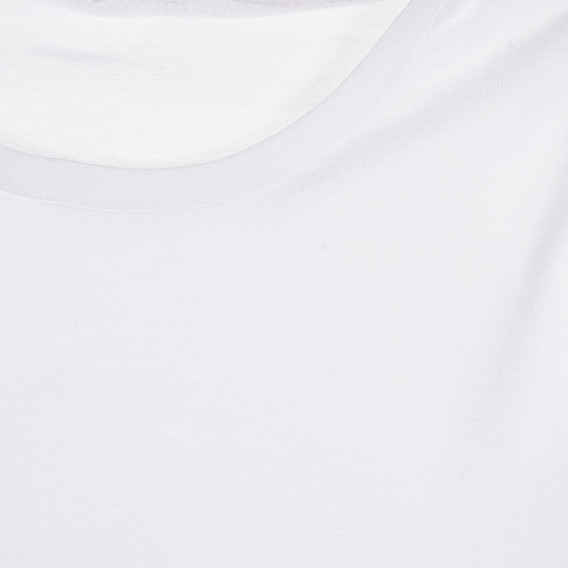 Тениска с тюл и пайети на ръкавите за бебе, бяла Benetton 228668 2