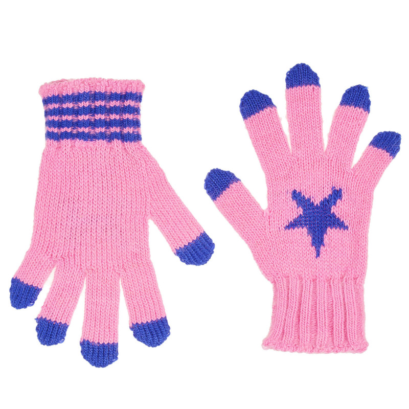 Ръкавици с цветни акценти, розови  228817