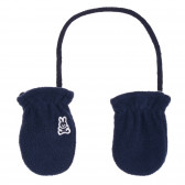 Ръкавици с бродерия за бебе, тъмно сини Benetton 228866 