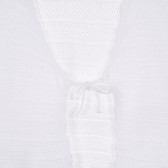 Памучна жилетка с къс ръкав и връзки, бяла Benetton 228885 2