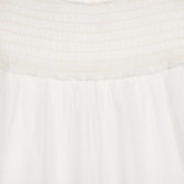 Памучна блуза без ръкави с ластична горна част, бяла Benetton 228913 2