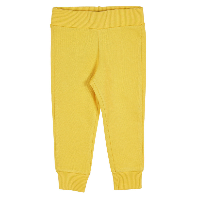 Памучен спортен панталон за бебе, жълт  228952