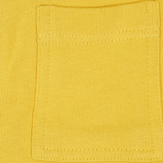 Памучен спортен панталон за бебе, жълт Benetton 228954 3