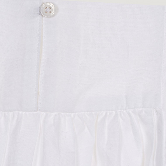 Памучна блуза с къс ръкав и флорални мотиви, бяла Benetton 229014 2