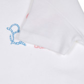 Памучна тениска с надпис на бранда, бяла Benetton 229115 3