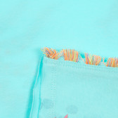 Памучна тениска с принт и ресни за бебе, светло синя Benetton 229199 3