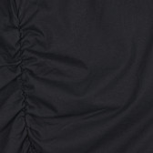 Памучна рокля с набран акцент, черна Sisley 229222 2