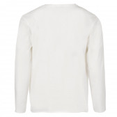 Блуза с дълъг ръкав и графичен принт, бяла Benetton 229358 4