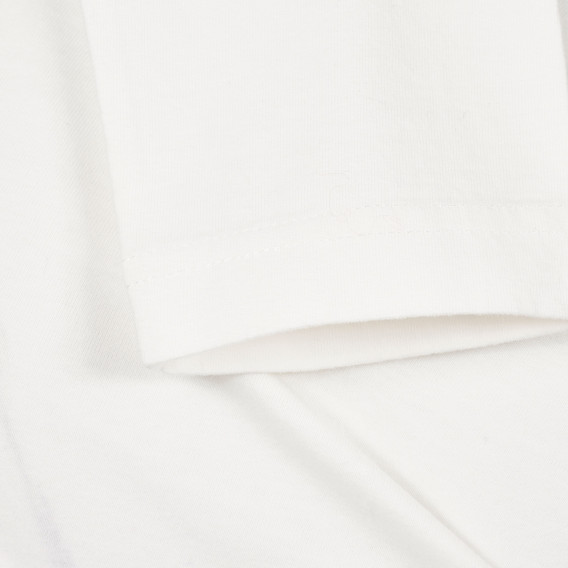Памучна блуза с апликация, бяла Benetton 229371 3