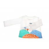 Памучна блуза с дълъг ръкав и цветен принт за бебе Boboli 22958 2
