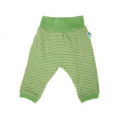 Панталон за бебе - унисекс в зелен цвят на райе Boboli 22968 