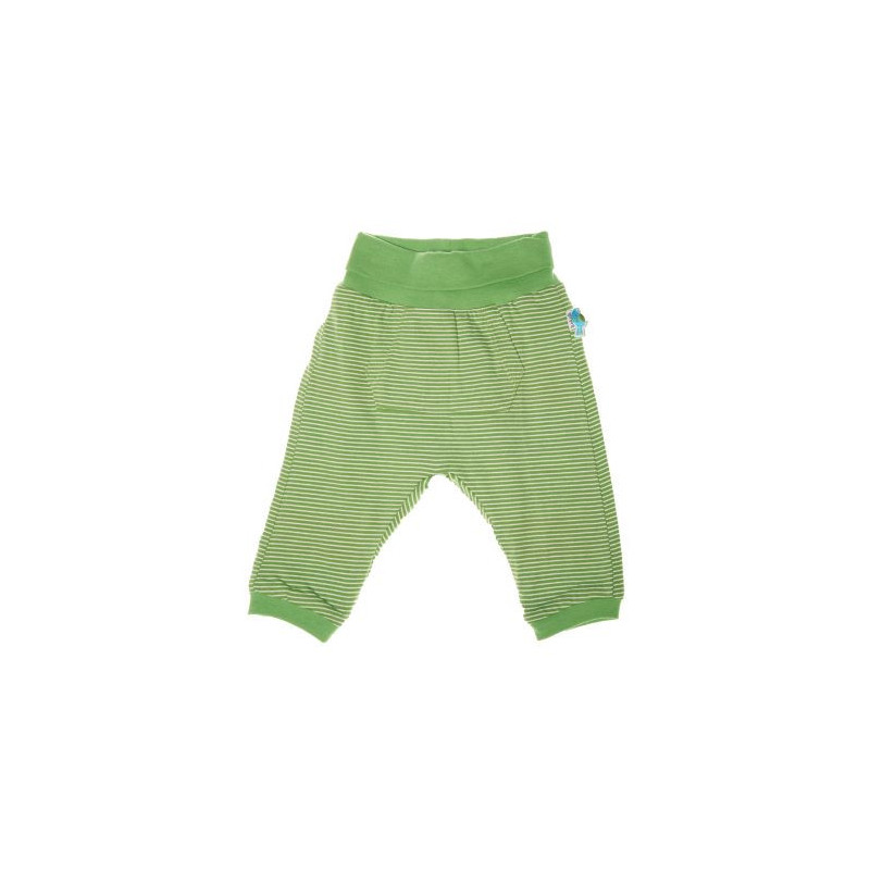 Панталон за бебе - унисекс в зелен цвят на райе  22968