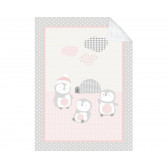 Меко бебешко одеяло с шерпа Pingui Family 80 х 110 см, розово Kikkaboo 229718 