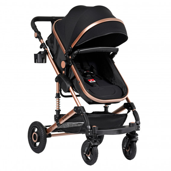 Комбинирана детска количка FONTANA 3 в 1 с швейцарска конструкция и дизайн, черна ZIZITO 229878 3