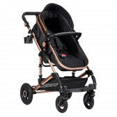 Комбинирана детска количка FONTANA 3 в 1 с швейцарска конструкция и дизайн, черна ZIZITO 229879 4