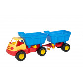 Детски камион с ремарке и кофа Mochtoys 2299 
