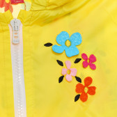 Яке с качулка и апликация на цветя, жълто Midimod 229974 2
