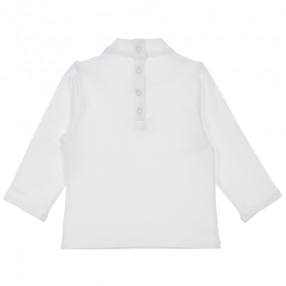 Памучна Armani блуза с дълъг ръкав за момиче с тик так копче Armani 230269 4