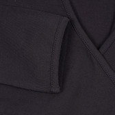 Armani памучна блуза с дълъг ръкав за момиче тип прегърни ме в черно Armani 230280 4