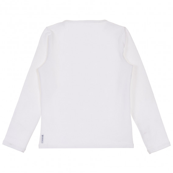 Памучна блуза Armani с дълъг ръкав за момиче с щампа Armani 230285 4