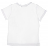 Блуза с къс ръкав и флорална бродерия, бяла Picolla Speranza 230702 2