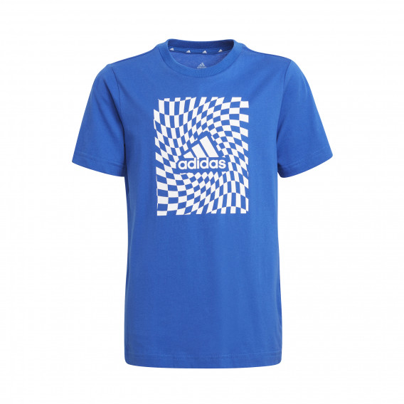 Памучна тениска Graphic Tee, синя Adidas 230875 